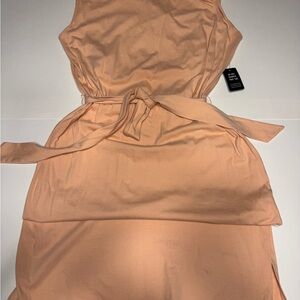 Express Peach Midi Dress with Belt. New size L